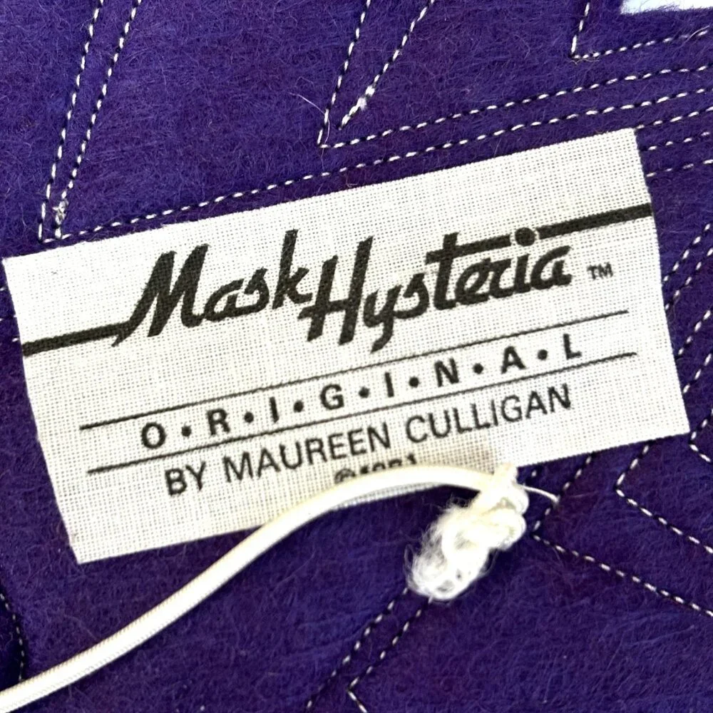 Mask Hysteria by Maureen Culligan Felt Carnival Festival Masquerade Mask EVUC